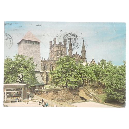 CHESTER CATHEDRAL, CHESHIRE. unused postcard . by J. Arthur Dixon 1981 =