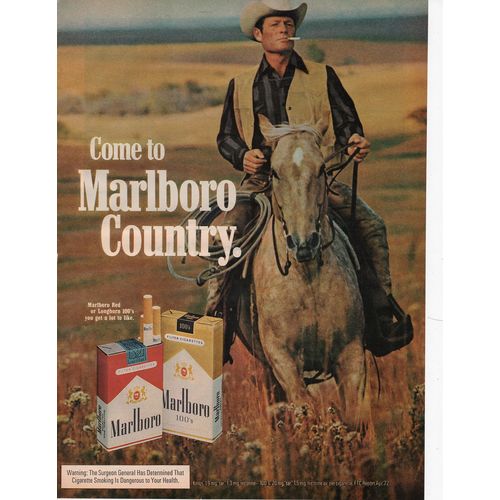 Marlboro Cigarettes Vintage Full Page Print Ad August 1972