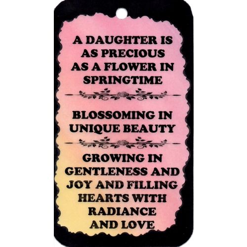 2025 Family Friendship Saying A Daughter Is As Precious Flower Sign Magnet Gift