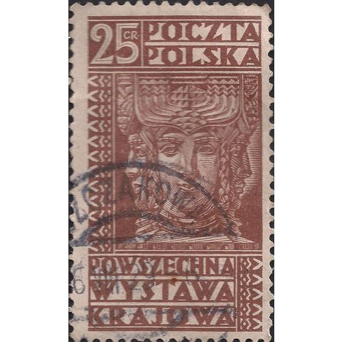 POLAND, Swiatowit, Four-faced God, brown 1929, 25 Gr