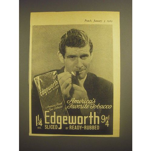 1962 Edgeworth Tobacco Ad - America's favorite Tobacco