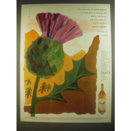 1960 Grant's Scotch Advertisement - art by FHK Henrion - This is my country