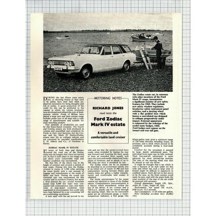 (4633) Ford Zodiac Estate Review - 1969 Cutting