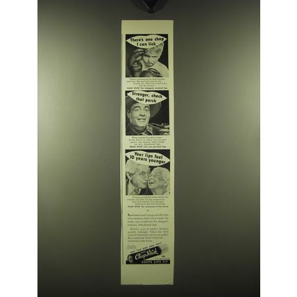 1947 Fleet's Chap Stick Ad - There's one chap I can lick
