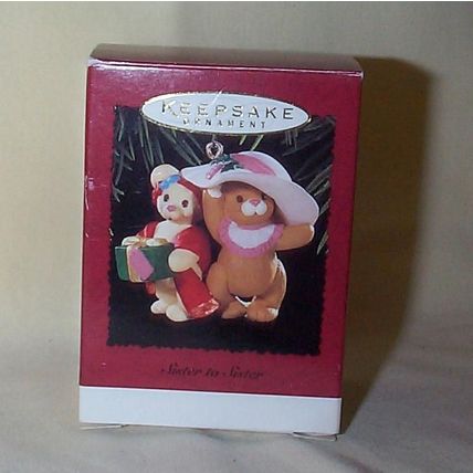 Hallmark Keepsake Ornament - - Sister To Sister - - 1996 - - QX5834 - - In Box
