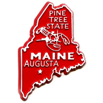 Maine The Pine Tree State Fridge Magnet