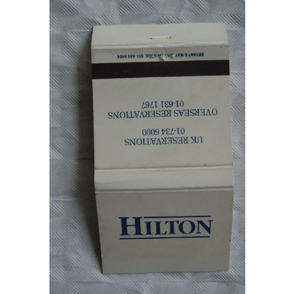 Matchbook Cover Hilton ref.3