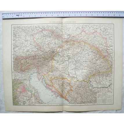 1895 The Times Plate 47 & 48 Austria-Hungary General Map