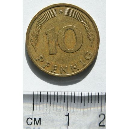 1979 German 10 pfennig coin