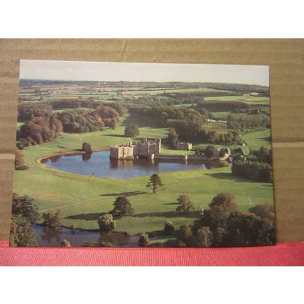 aerial view, LEEDS CASTLE, MAIDSTONE, KENT unused vintage postcard (a) =