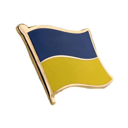 Ukraine Flag Enamel Pin Lapel Badge Size: 20mm X 30mm