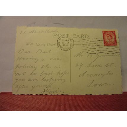 THE HARBOUR, CONWAY, CONWY, WALES used vintage postcard 1958 pm =