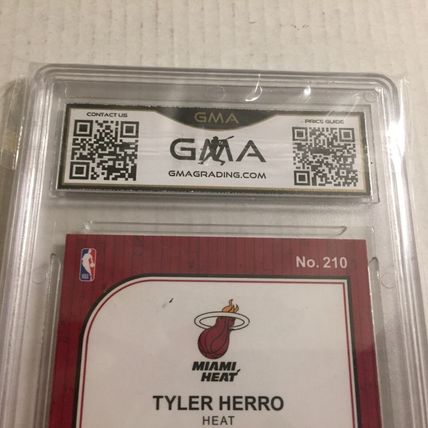 2019-20 NBA Hoops Miami Heat Tyler Herro Rookie Card #210 GMA MT 10.0 Slab