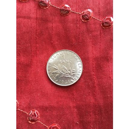 France 1961 1 French Franc AUNC Nickel Coin KM# 925.1