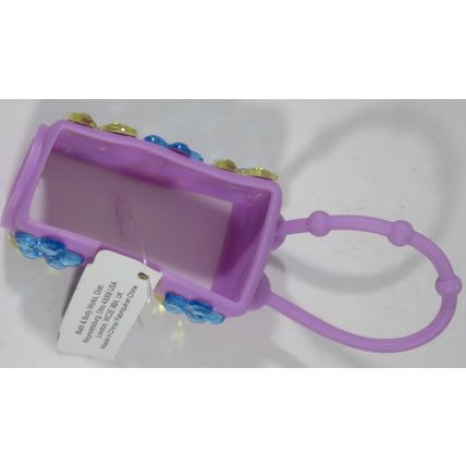 Bath & Body Works PocketBac Hand Sanitizer Holder Purple Blue Flowers