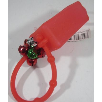 Bath & Body Works PocketBac Hand Sanitizer Holder Red Christmas Jingle Bells