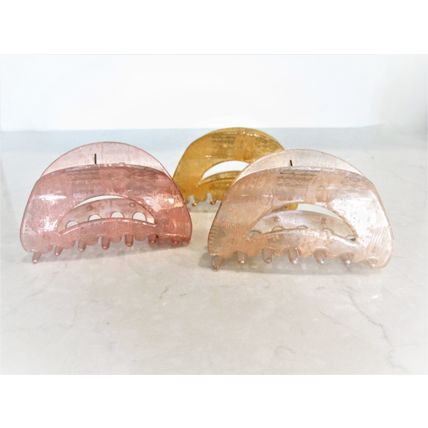 Painted marbled glitter acrylic hair claw clamp clips thin fine medium hair