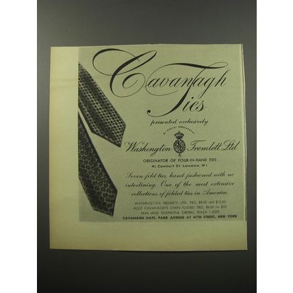 1955 Cavanagh Ties Advertisement