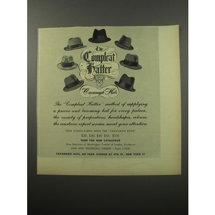 1955 Cavanagh Hats Ad - The Compleat Hatter
