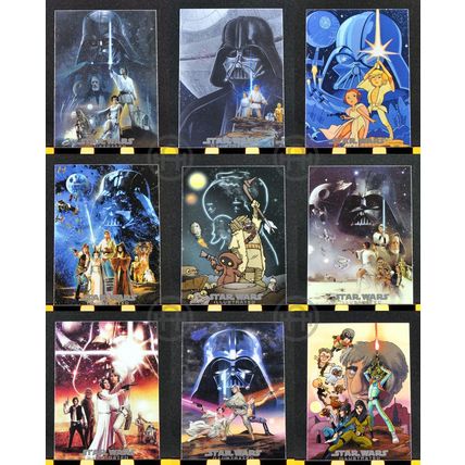 Topps Star Wars Illustrated A New Hope – Movie Posters Set – Complete (9 cards)