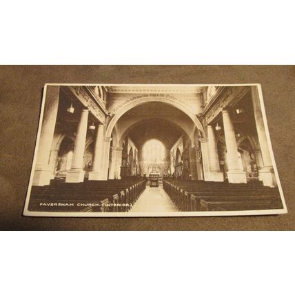 Edwards Postcard - Faversham Church interior - Nr Sittingbourne Kent