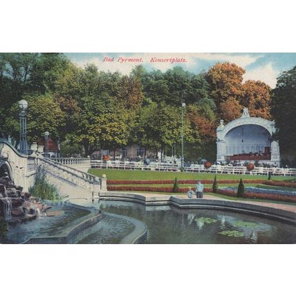 Bad Pyrmont Konzertplatz Lower Saxony German Old Postcard