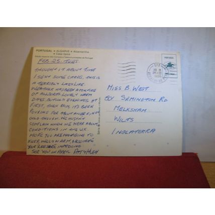 ALCANTARILHA, SILVES, ALGARVE, PORTUGAL used postcard 1986 pm =