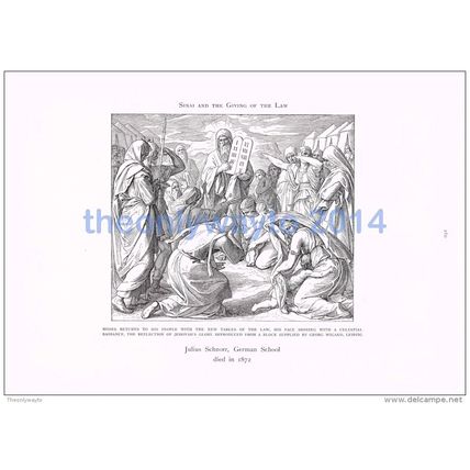 SINAI, THE GIVING OF THE LAW - Julius Schnorr 1860, ILLUSTRATION, 1905