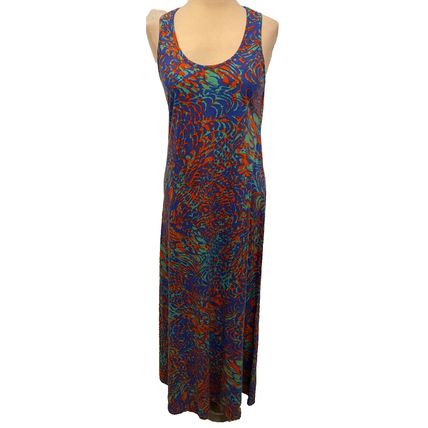 Amber 100% cotton jersey long dress sleeveless scoop neck slip on Size 12
