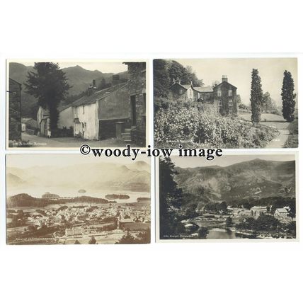 tb1613 - Cumbria - Borrowdale, Derwentwater, & Birkhead Troutbeck - 4 postcards
