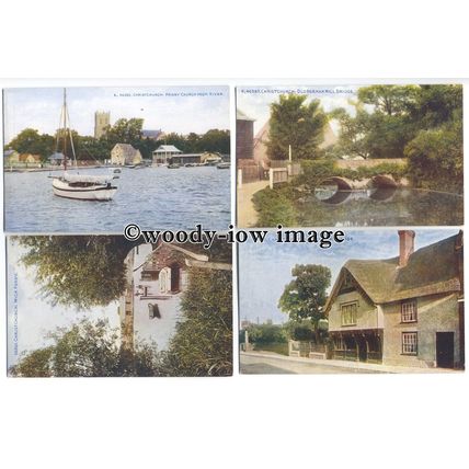 tb0159 - Dorset - Christchurch - 4 postcards