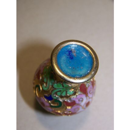 Vintage Cloisonne Vase 2" tall