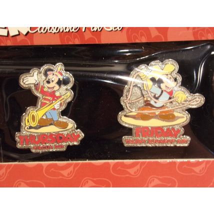 Mickey Mouse Club Days of the Week Cloisonne Pin Set Limited Edition of 2500