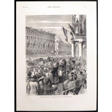 ARRIVAL OF THE CZAR AT ST. PETERSBURG 1878 VICTORIAN ENGRAVING