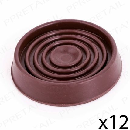 12x NON SLIP LARGE CASTOR CUP Brown Cap Feet Sofa Caster FURNITURE PROTECTORS UK