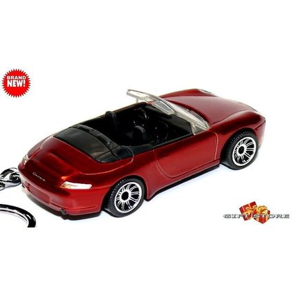 HTF KEYCHAIN RED PORSCHE 911 CARRERA CONVERTIBLE CUSTOM Ltd Ed NICE GIFT