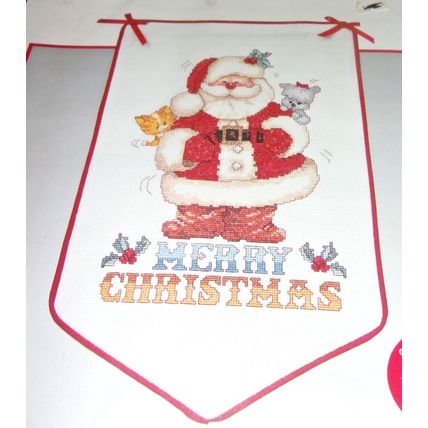 Needle Treasures Claus and Company Banner Counted Cross Stitch Kit