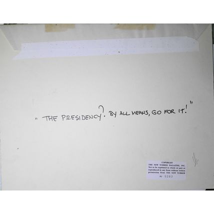Original Bernard Schoenbaum cartoon art for The New Yorker, 1995