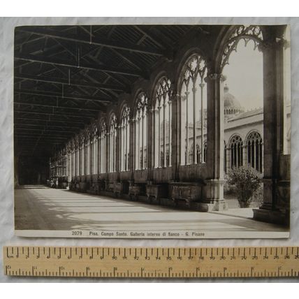c1910 illustration No. 2079 Pisa. Campo Santo. Galleria interno di fianco