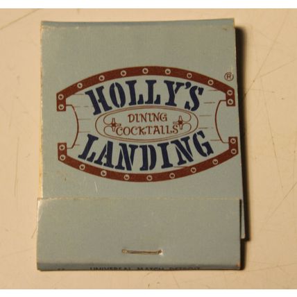 VTG MATCH BOOK Restaurant Advertising Collectors Gift Holly's Landing Old