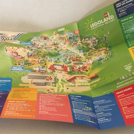 Lego Land Foldout Program and Sea Life Dive Log Book