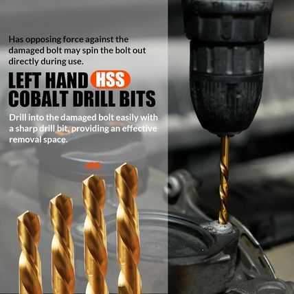 35 Pcs Screw Extractor and Left Hand Drill Bits Set, Easy Out Screw Extractor Ki