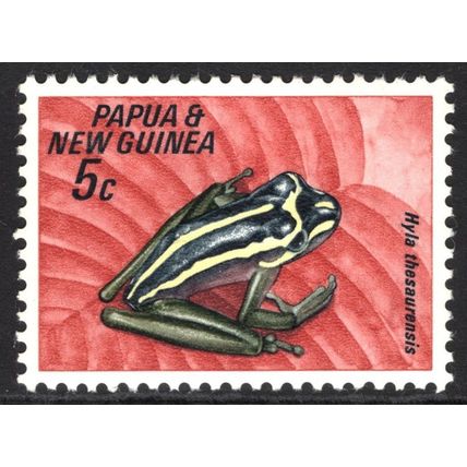 PAPUA NEW GUINEA 1968: FROGS - 5c MH (G12)