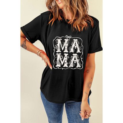 Black MAMA Artistic Graphic Tee