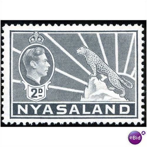 Nyasaland KGVI 1938 2d Grey Mounted Mint MM SG 133 Sc 57