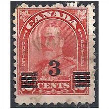 Canada 1932 SG314 3c on 2c Scarlet Fine/Very Fine Used ..