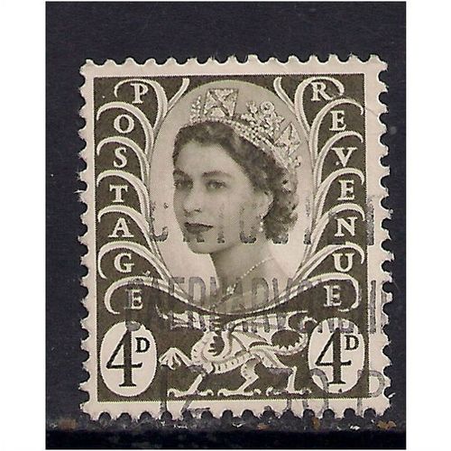 Wales GB 1968 4d Olive Sepia Definitive SG W9.(R647 )
