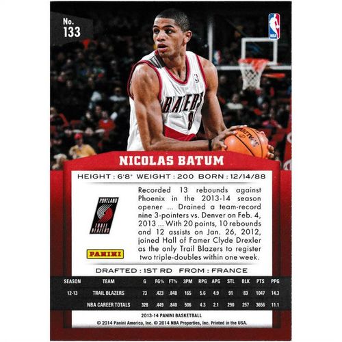 2013-14 Panini - #133 - Nicolas Batum