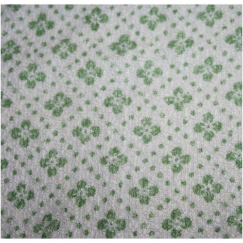 Vintage 1980 Green white Towelling Curtains Size 34" X 40"