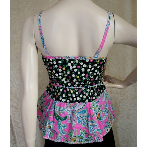 Karen Millen Paisley Strappy Camisole Top Size 12 Womens New With Tag
